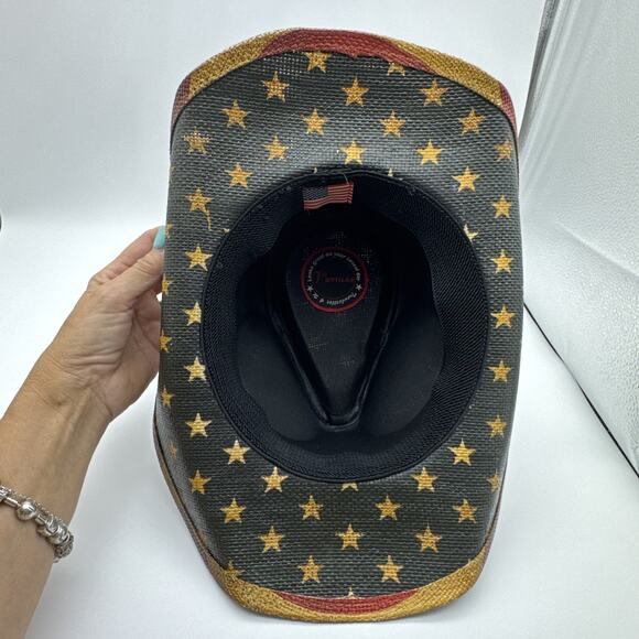 American Flag Cowboy Hat for Men or Women ~ Western Paper Straw ~ Vamuss - Picture 15 of 16